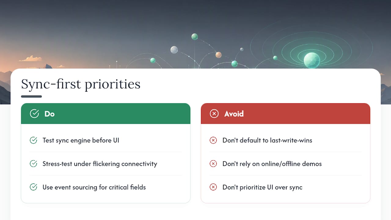 Why Most Offline-First Advice Undersells the Sync Problem — overview diagram