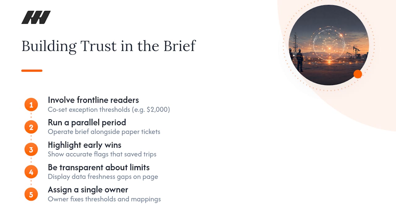 Getting Your Team to Actually Trust the Brief — overview diagram