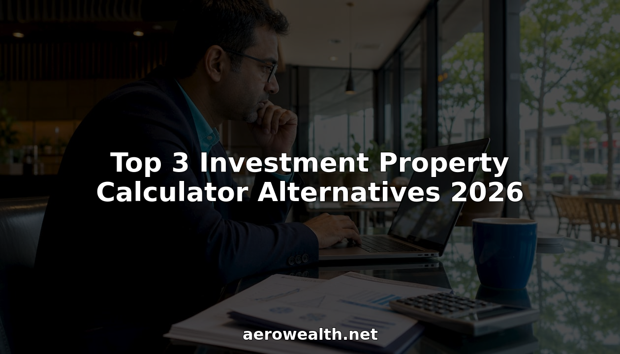 Man calculating investment property finances at home