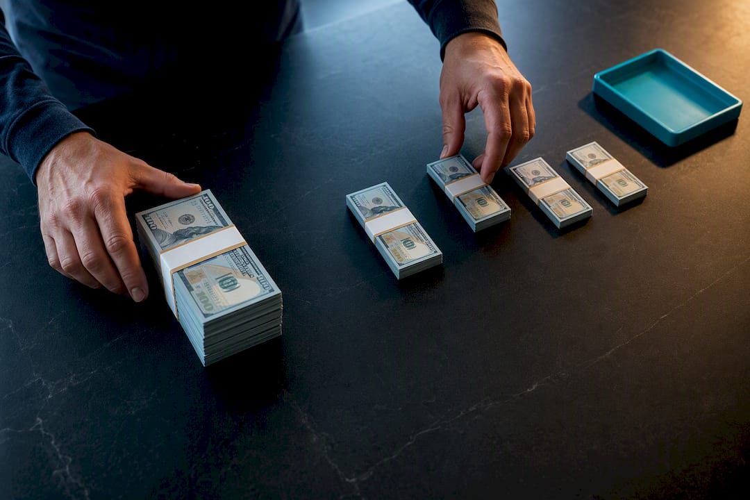 Cash arranged for lump sum and DCA investing