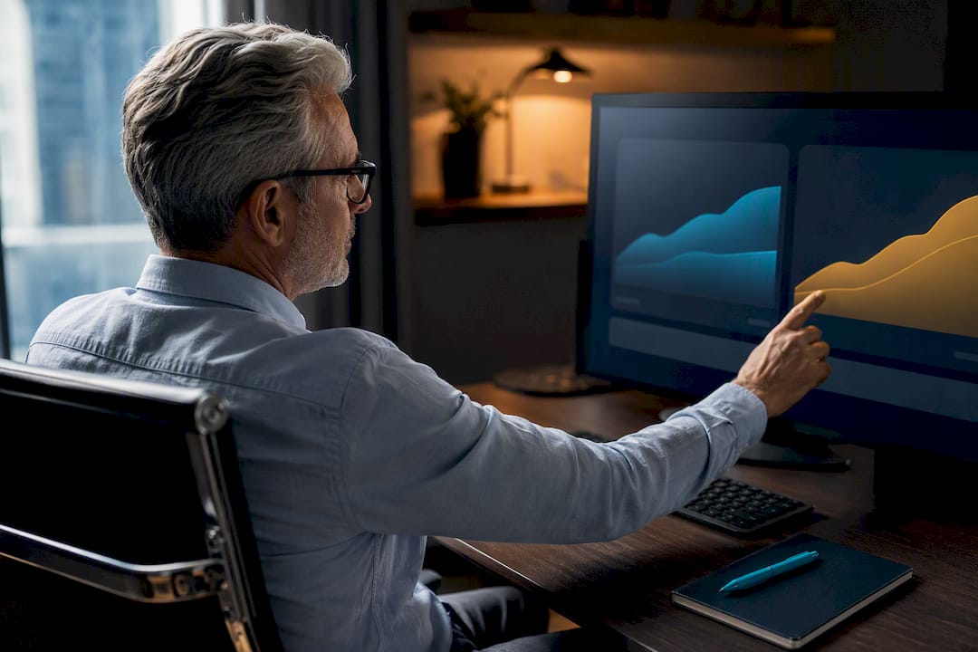 Retiree comparing transfer balance scenarios