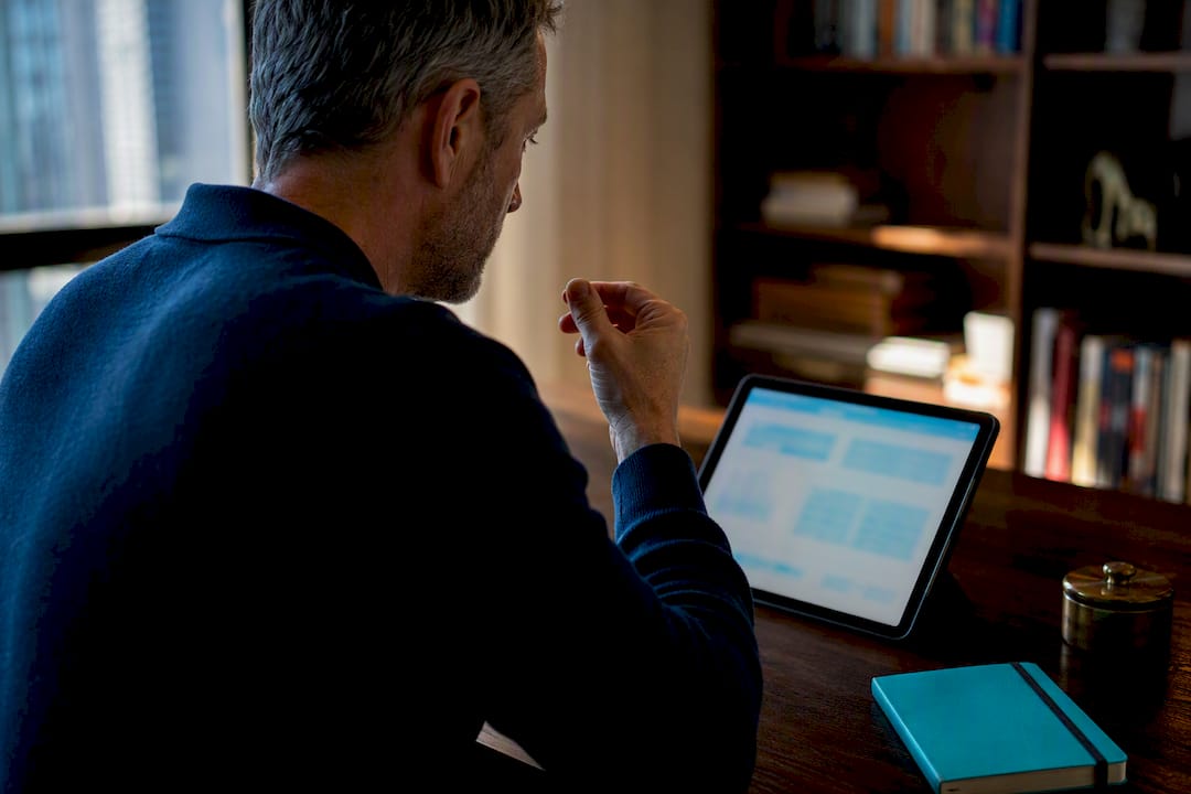 Investor reviewing shares before tax loss sale