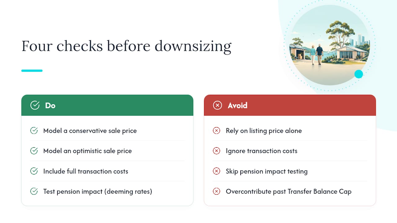 Four checks for modelling a downsizing decision
