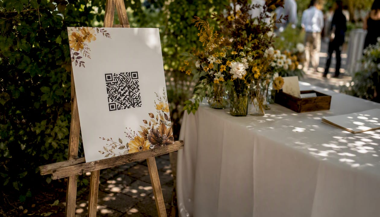 QR code sign wording for weddings: ideas and a checklist