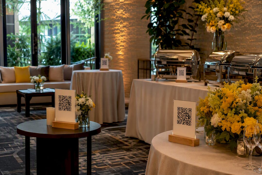 Multiple QR code placements at event