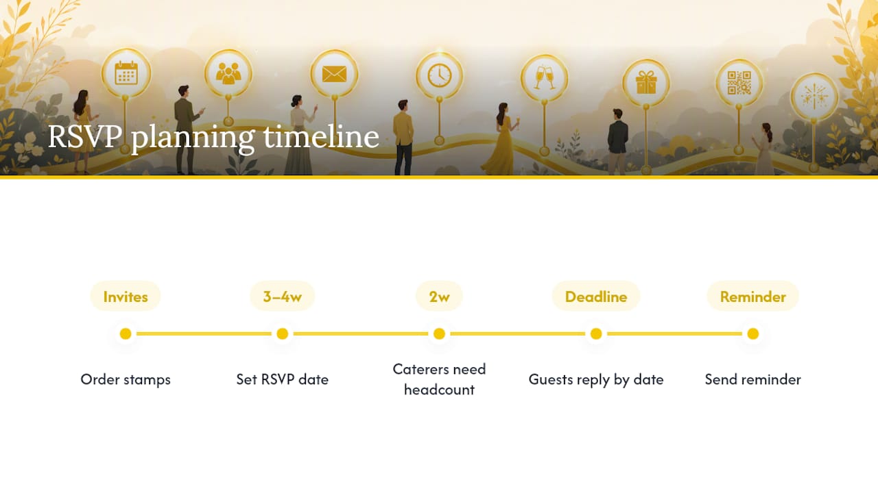 Wedding RSVP deadline planning timeline