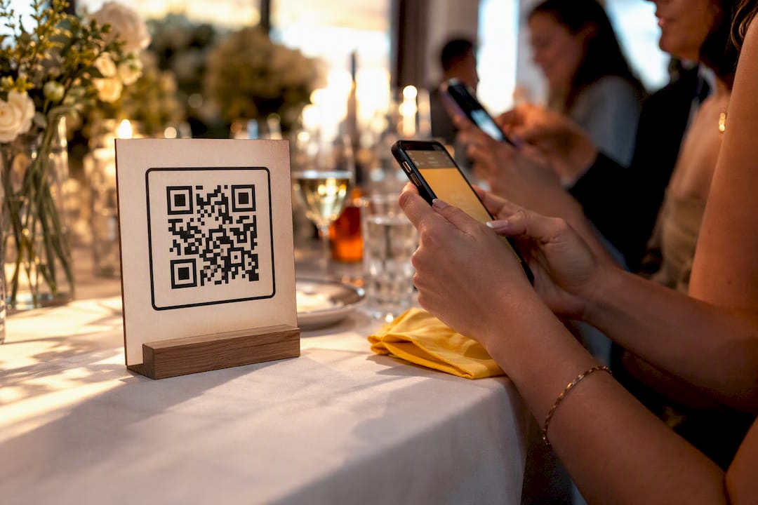 Event photo cost for hosts: QR gallery budgets £10–£40