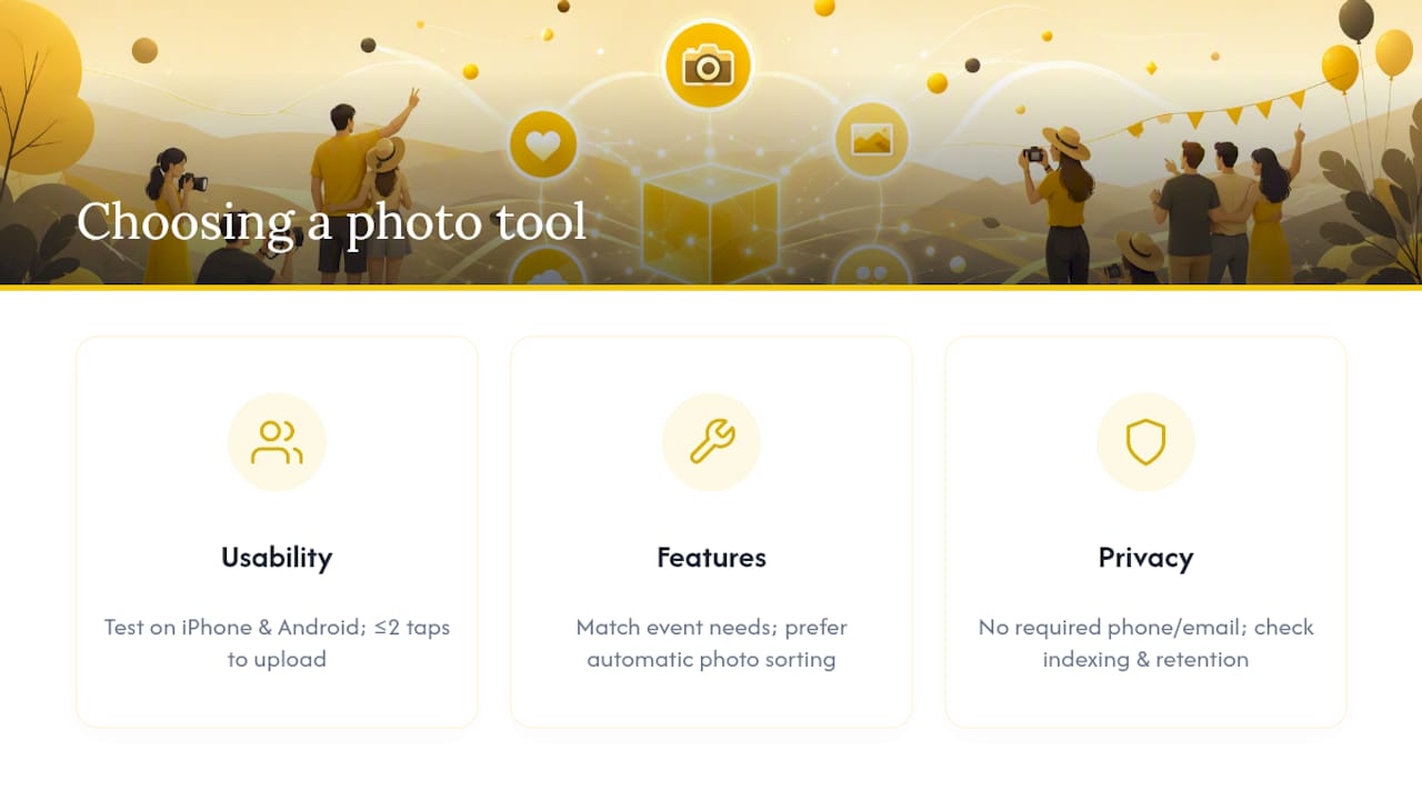 How do you choose the best commercial photo-collection tool? — overview diagram