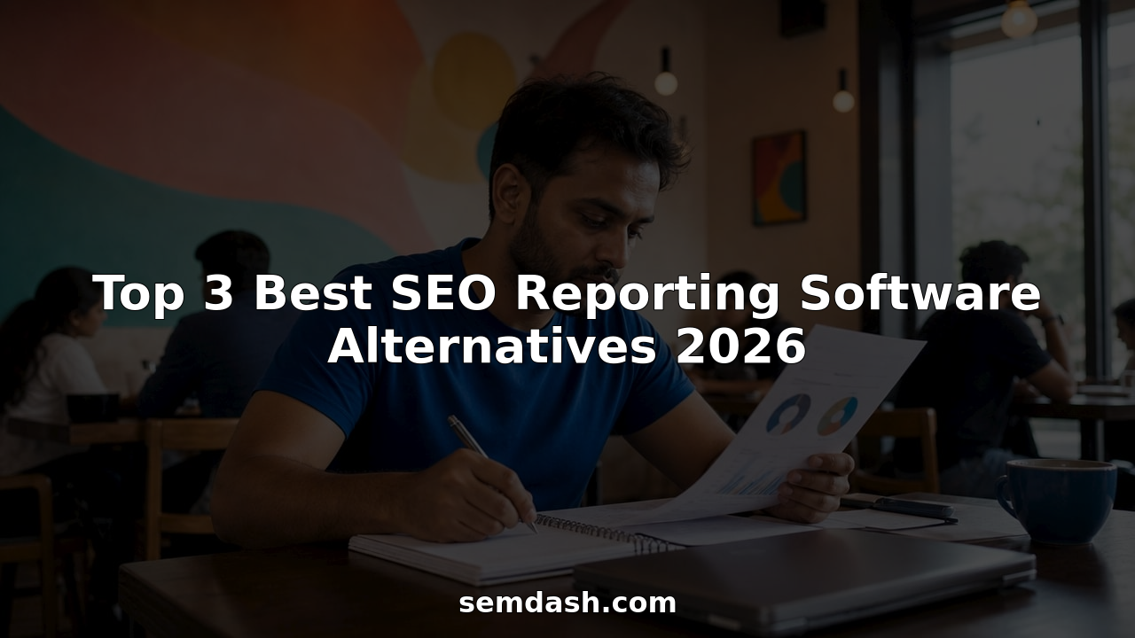 Man working on SEO reports at home office