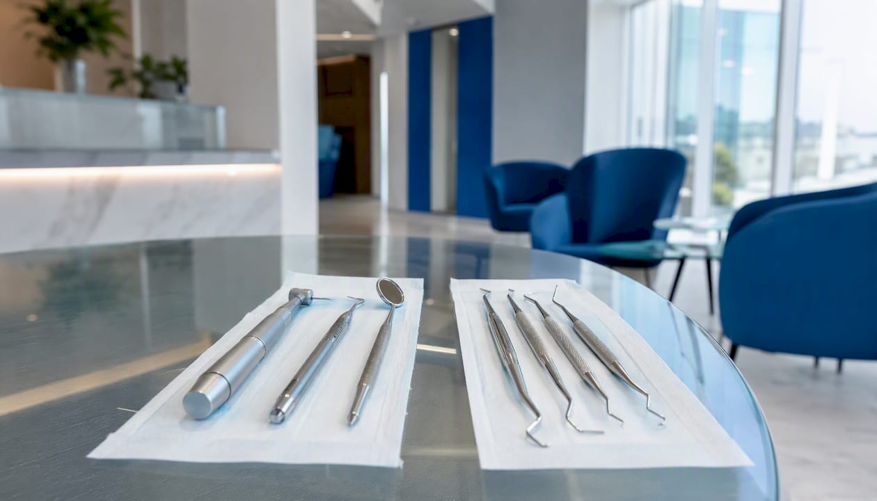 Different dental tools for cleaning types