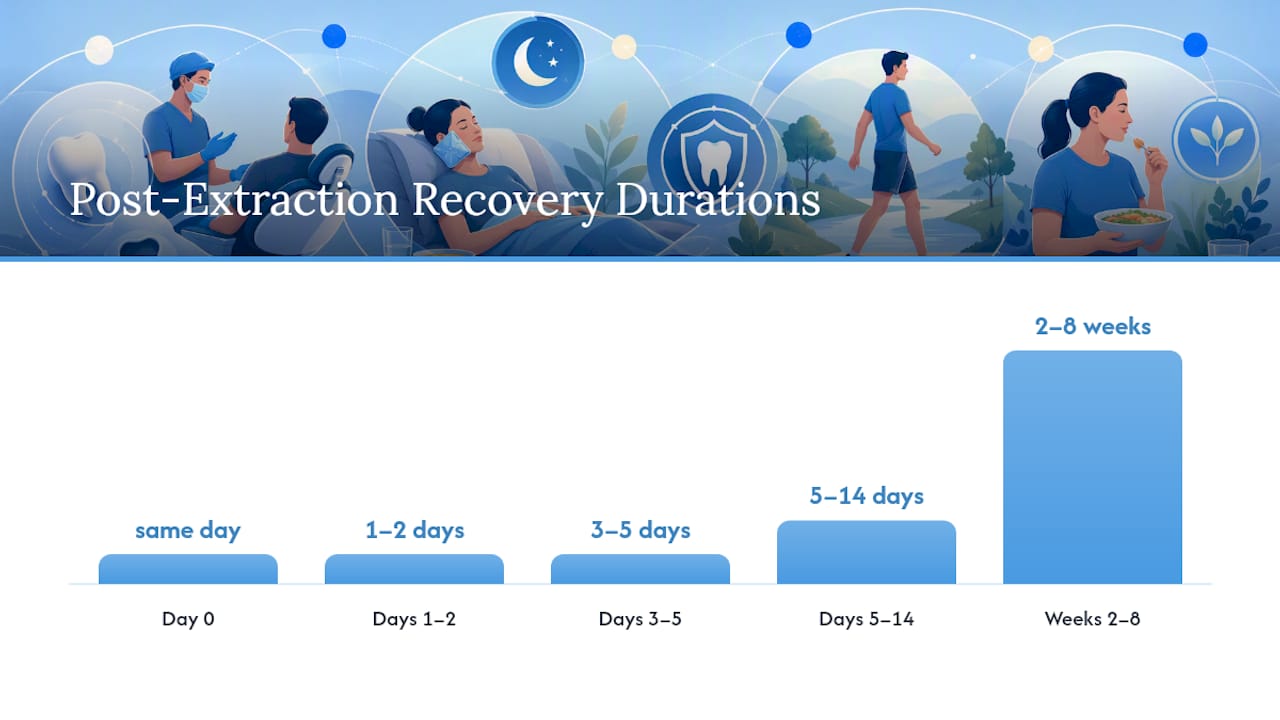 Wisdom tooth recovery timeline from day zero