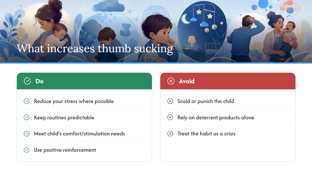 Why Some Kids Suck Their Thumbs More Than Others — overview diagram