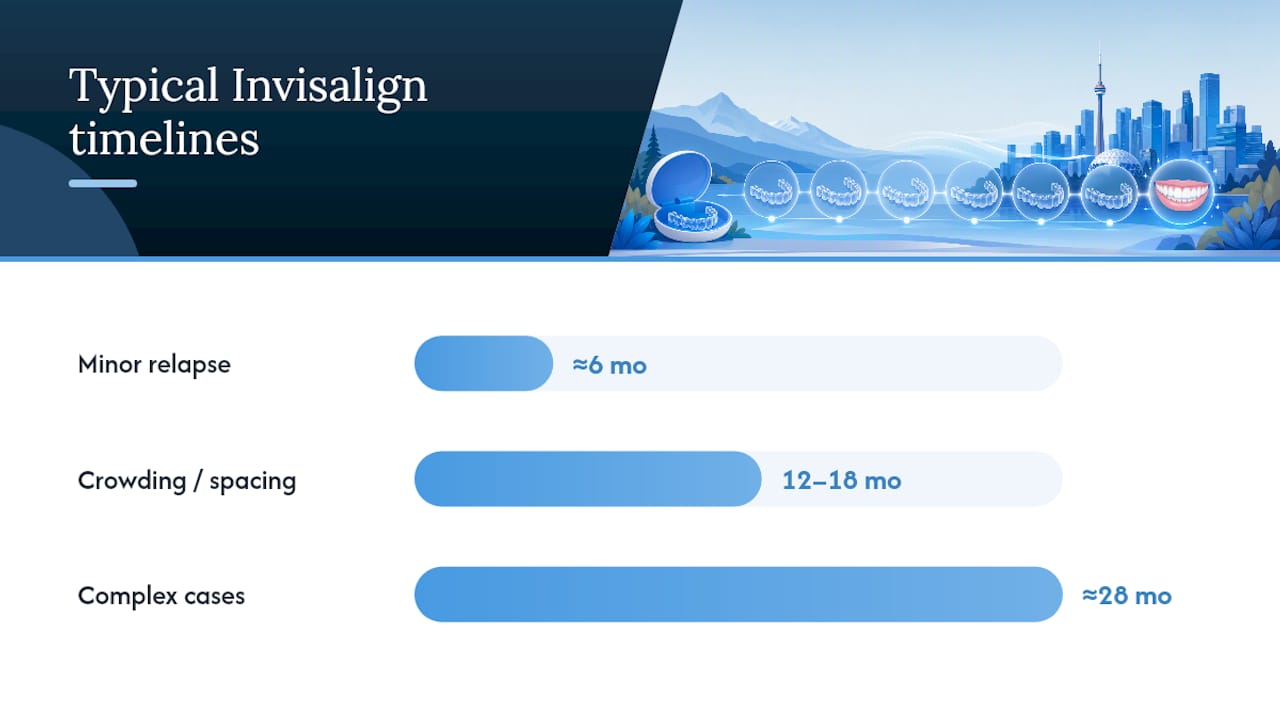 Invisalign treatment timelines by case complexity