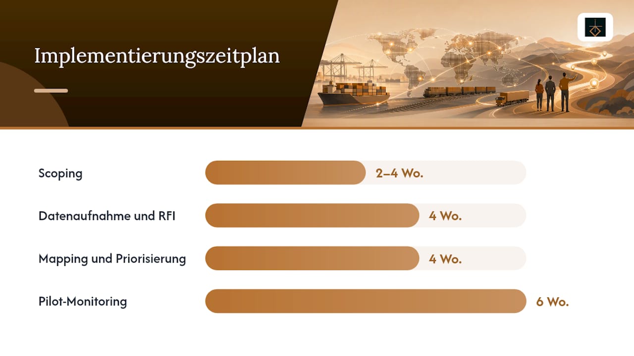 Zeitplan für die schrittweise Einführung einer mehrstufigen Mapping-Lösung