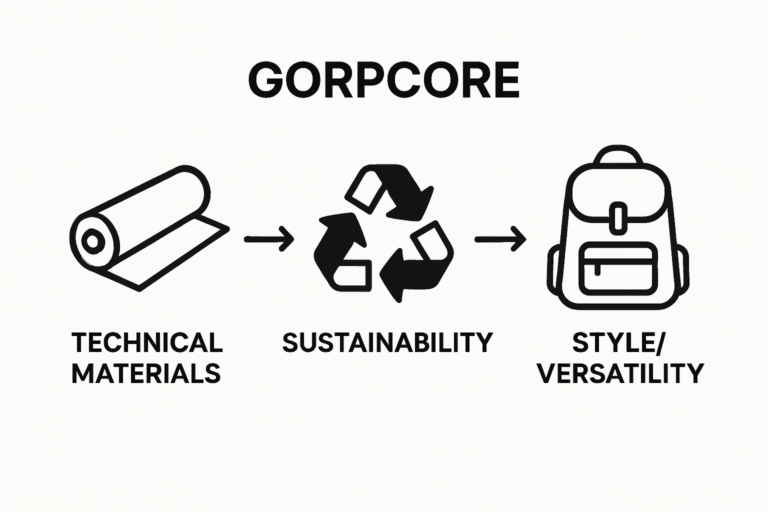 Technical materials, sustainability, style infographic
