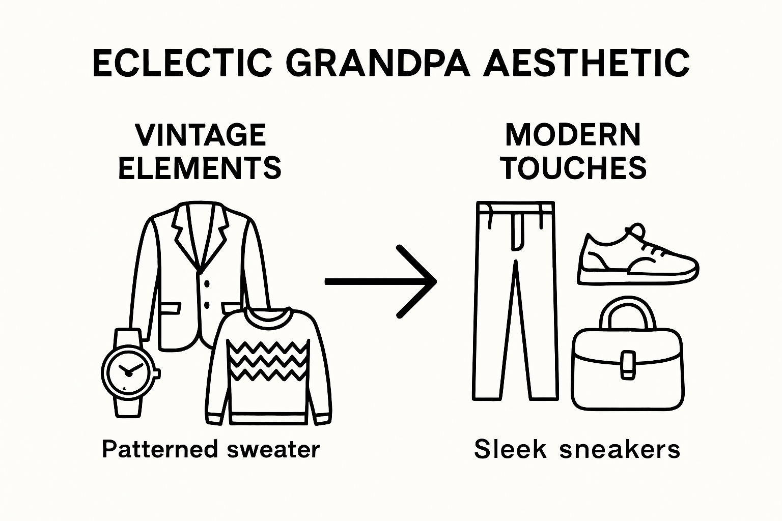 Infographic comparing vintage and modern style elements