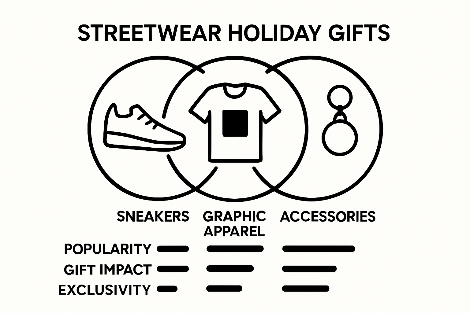 Comparison of streetwear holiday gift types