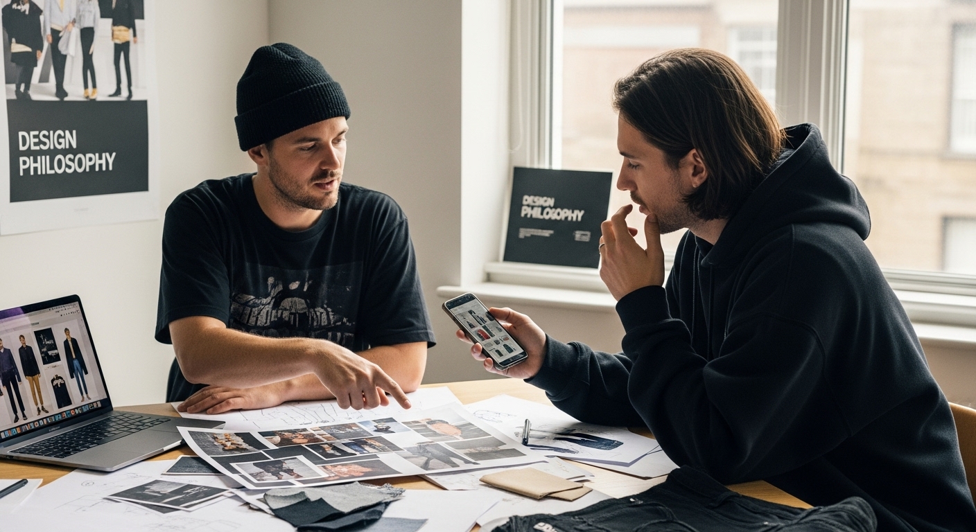 streetwear design workspace