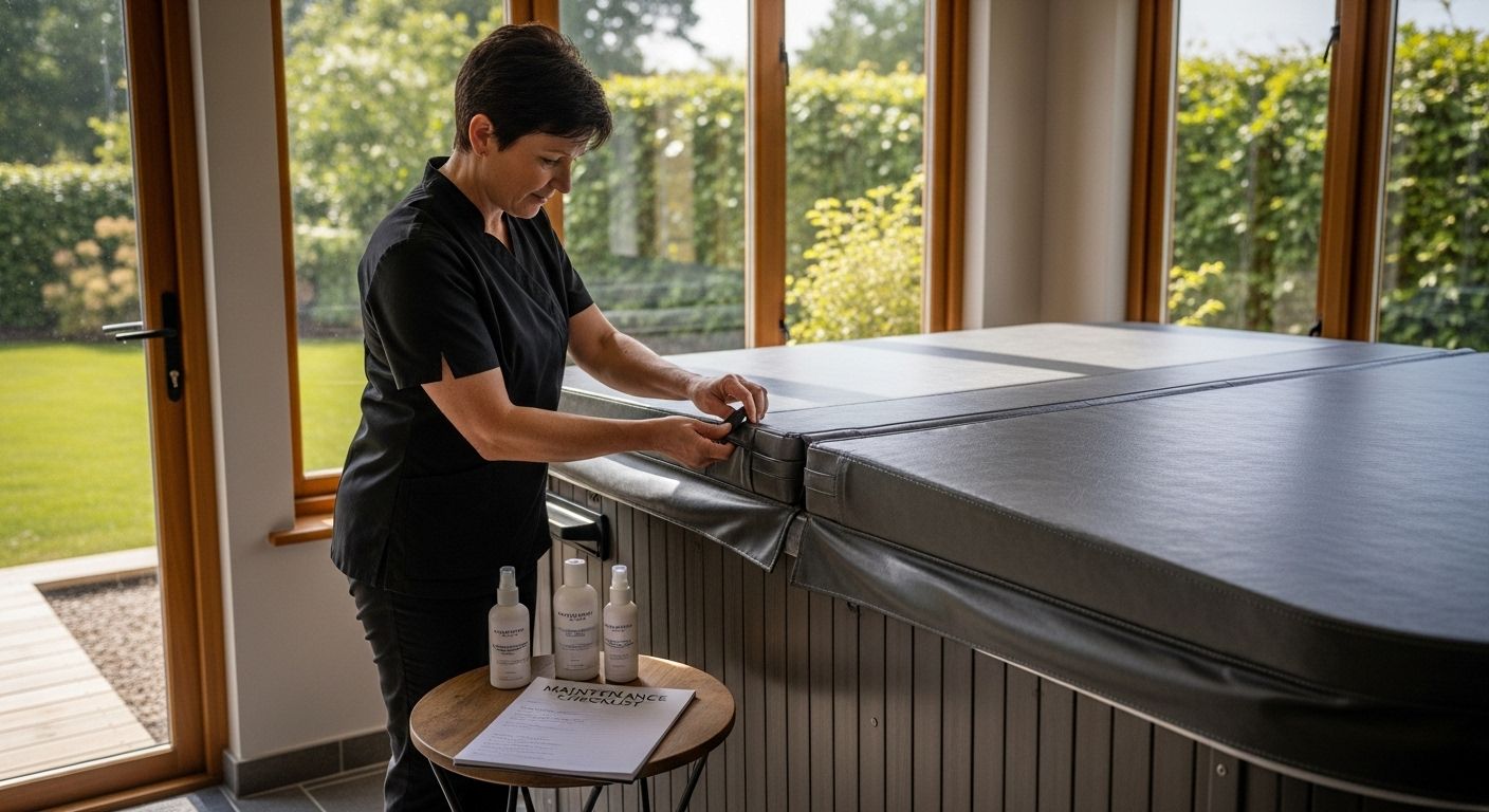 hot tub cover inspection maintenance