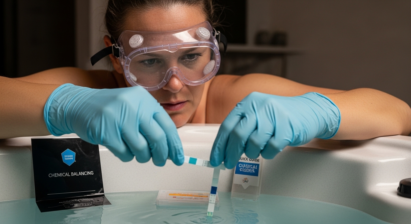 hot tub chemical testing image