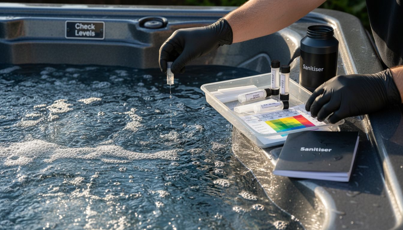 Testing and maintaining hot tub hygiene