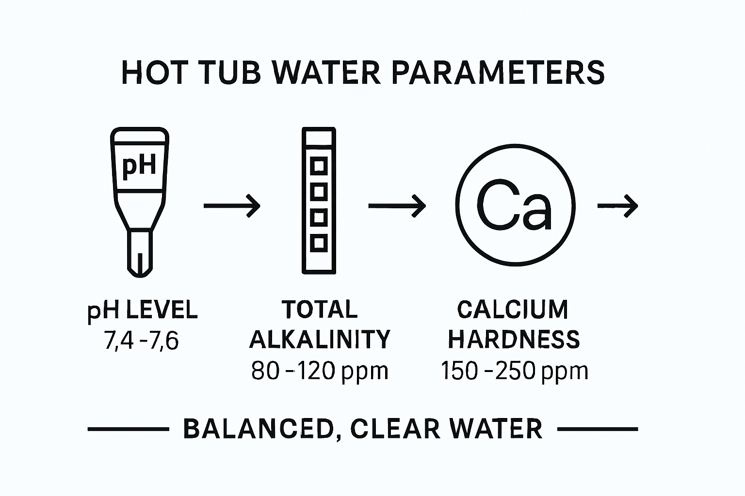 infographic hot tub water test parameters
