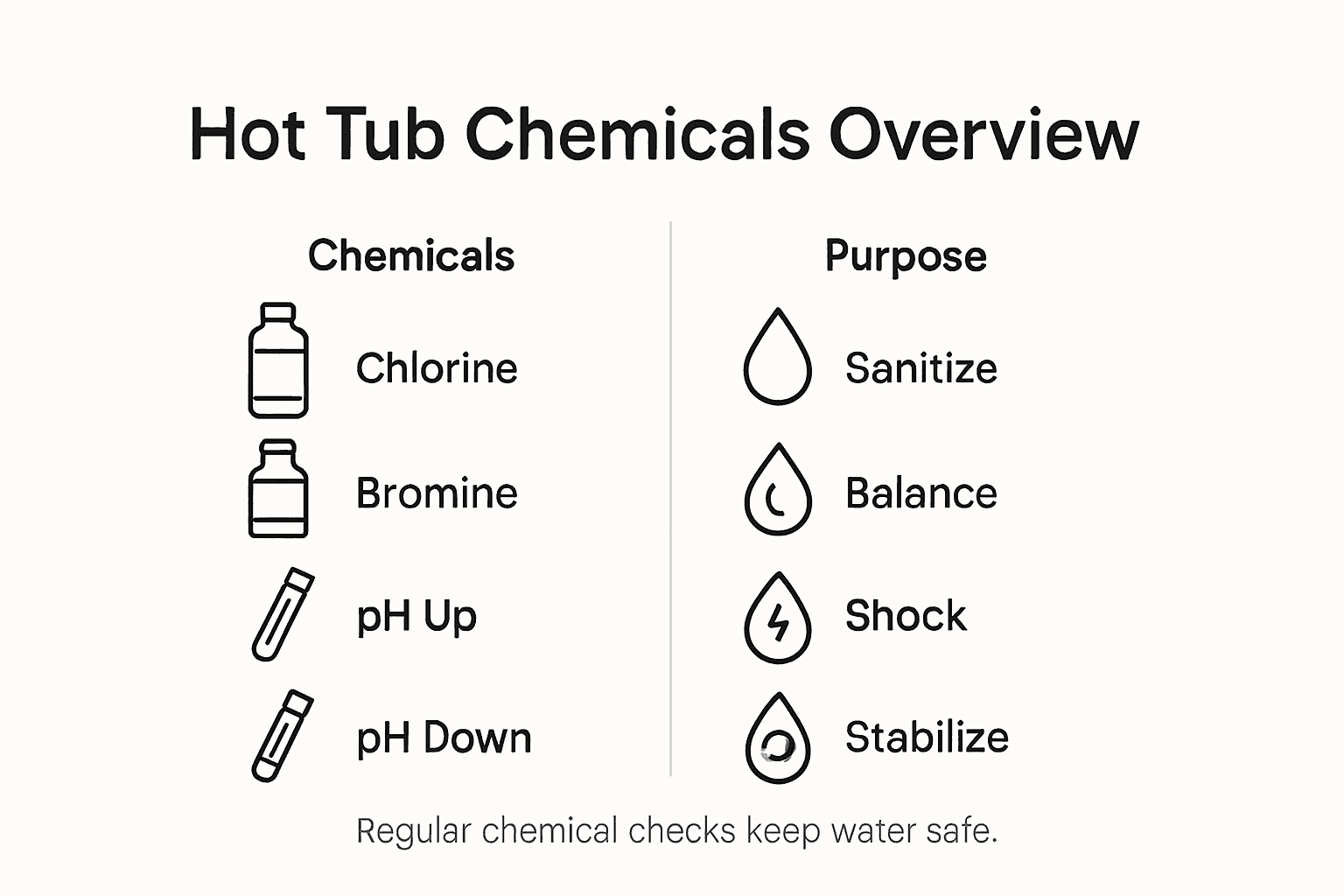Infographic hot tub chemical overview