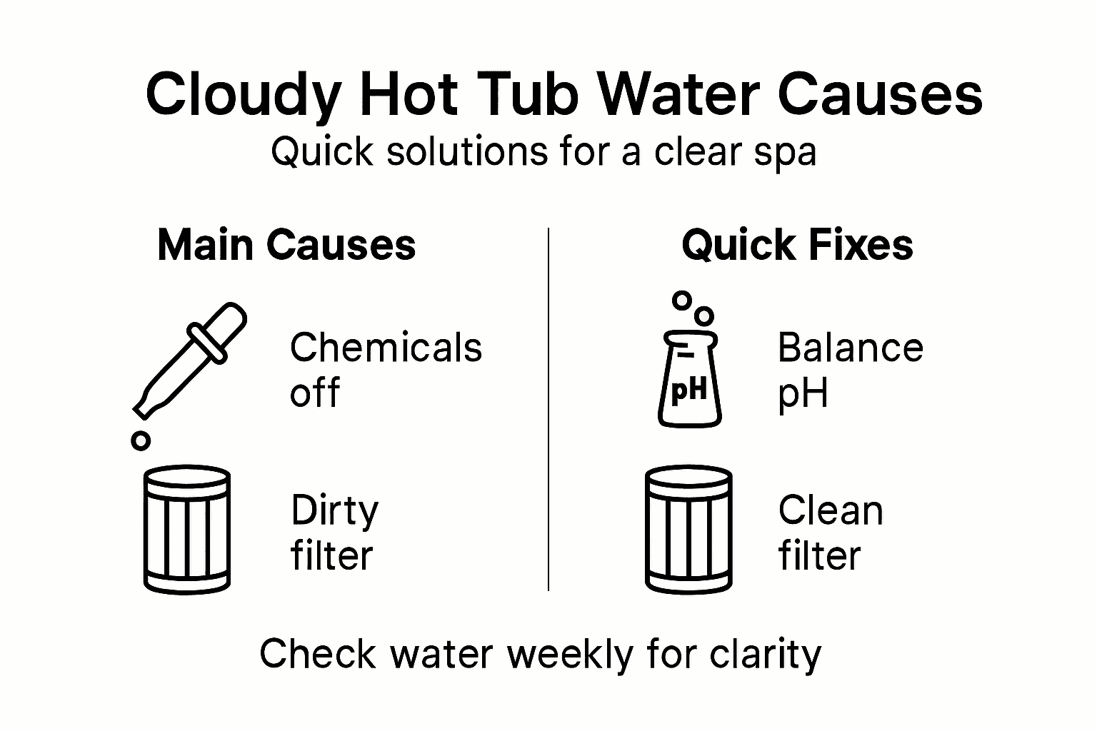 Infographic cloud hot tub water causes solutions