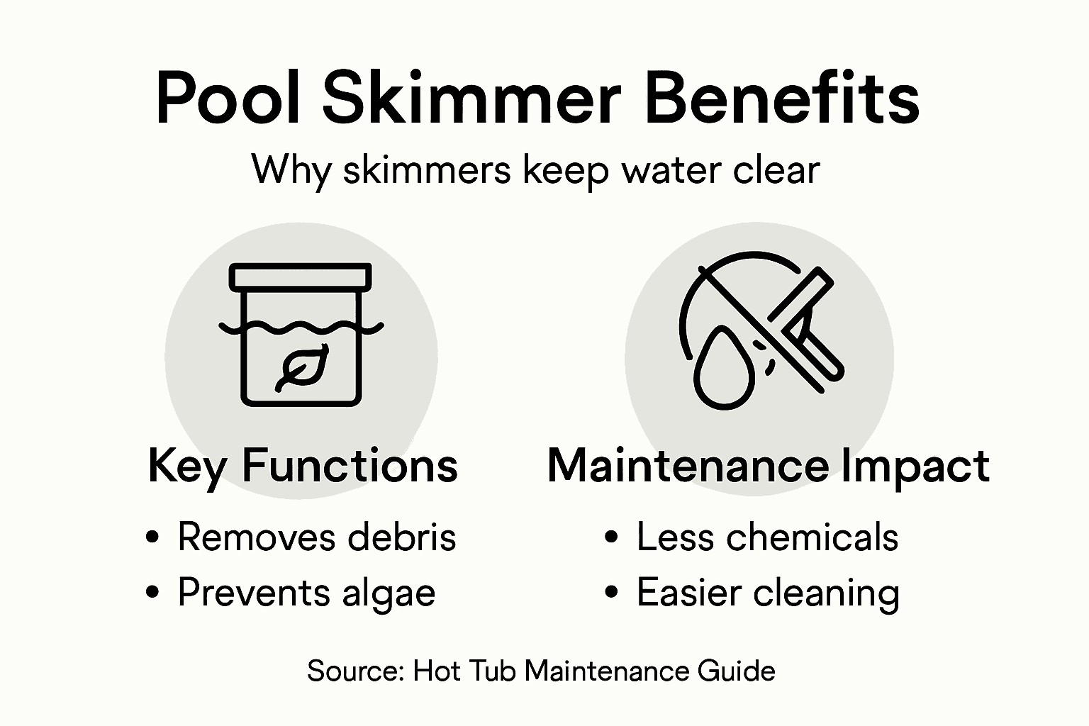 Infographic on pool skimmer benefits and impact