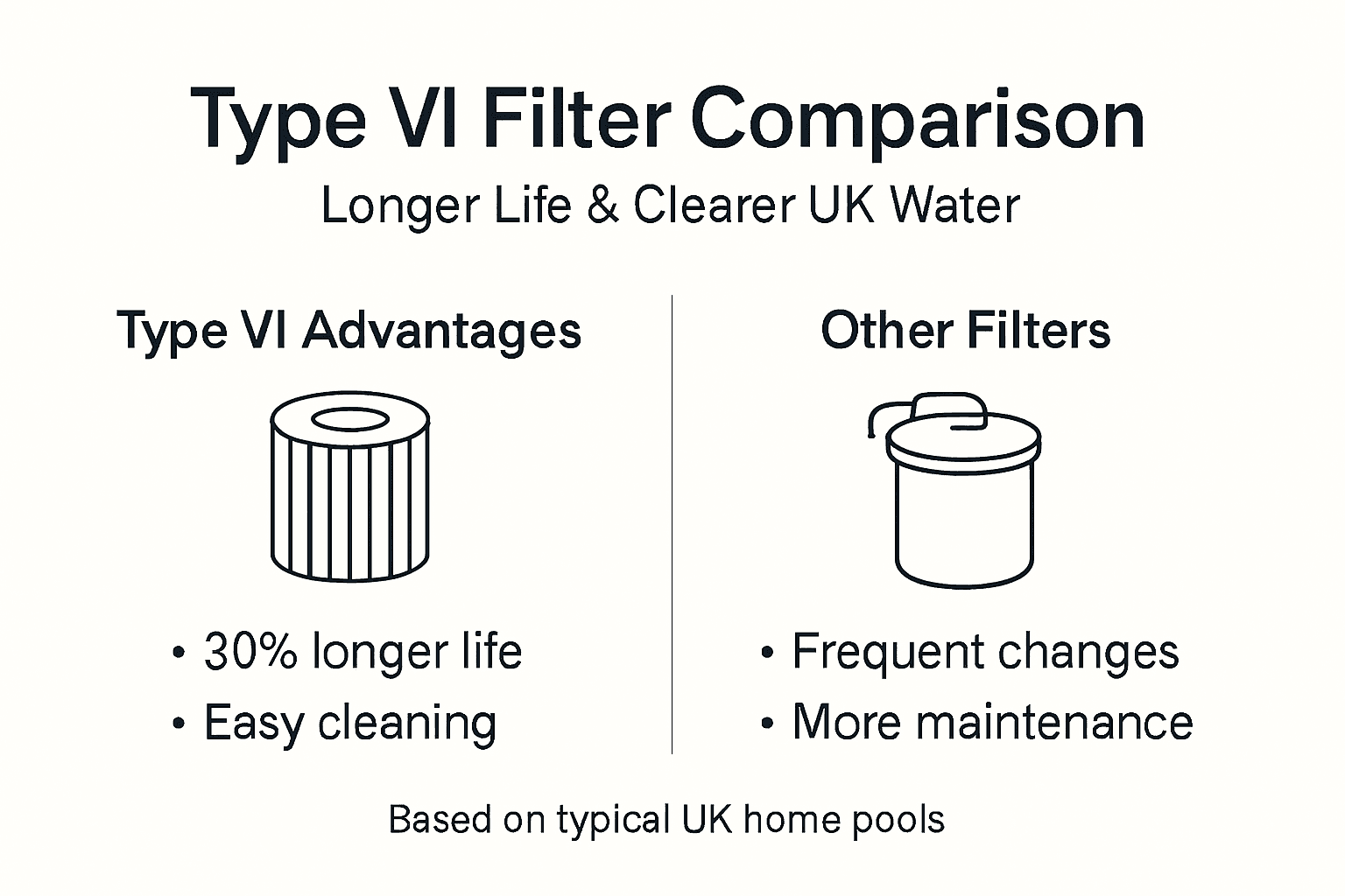 Infographic shows Type VI filter versus other filter types