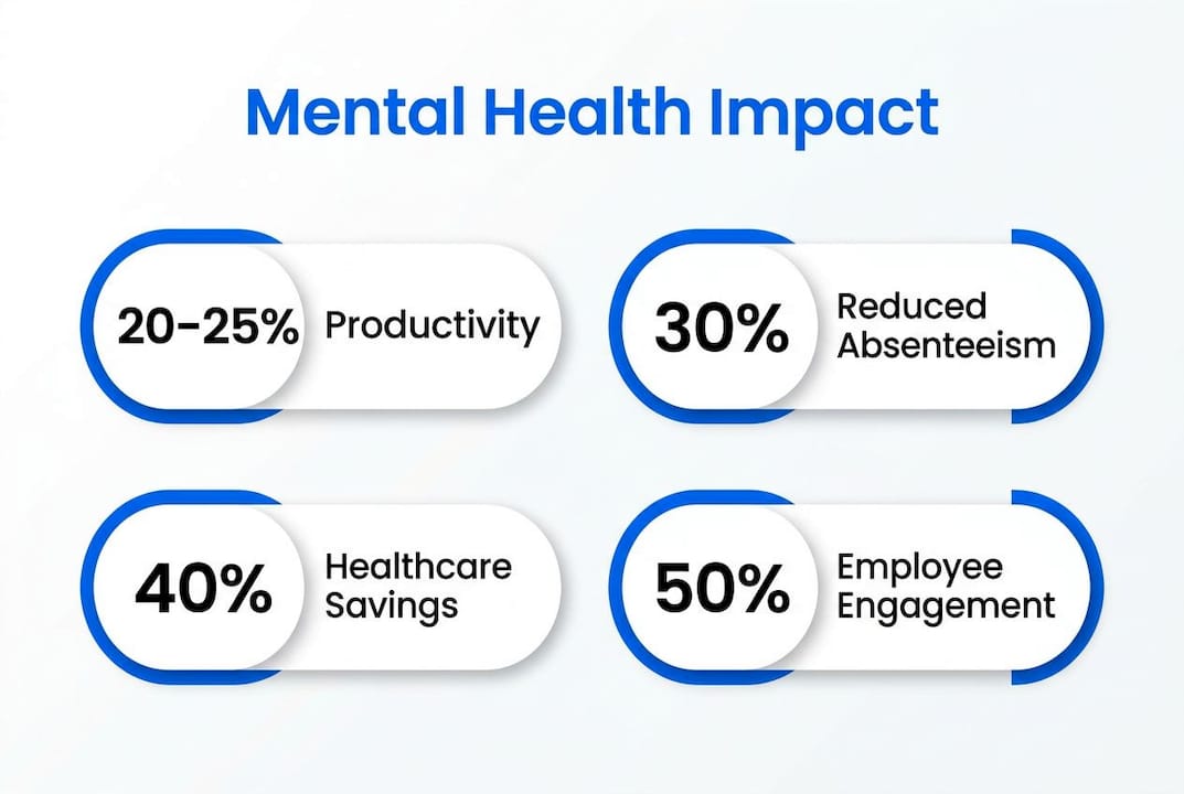 Infographic displaying benefits of mental health programs