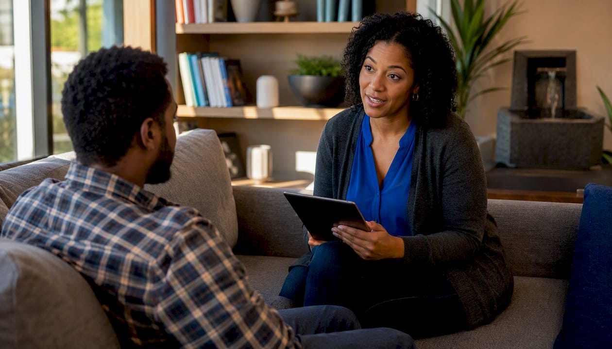 Health coach counseling workplace employee