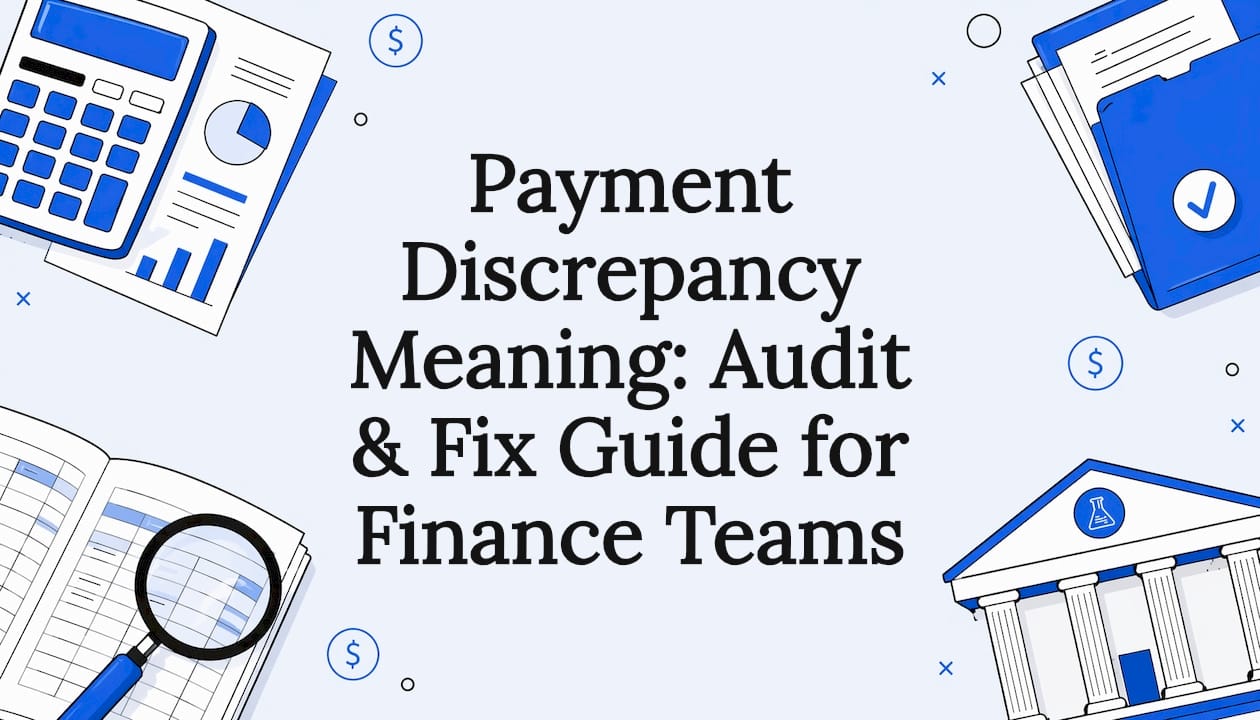 Decorative title card illustration with finance icons