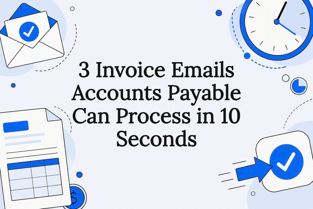 Invoice email speed title card illustration