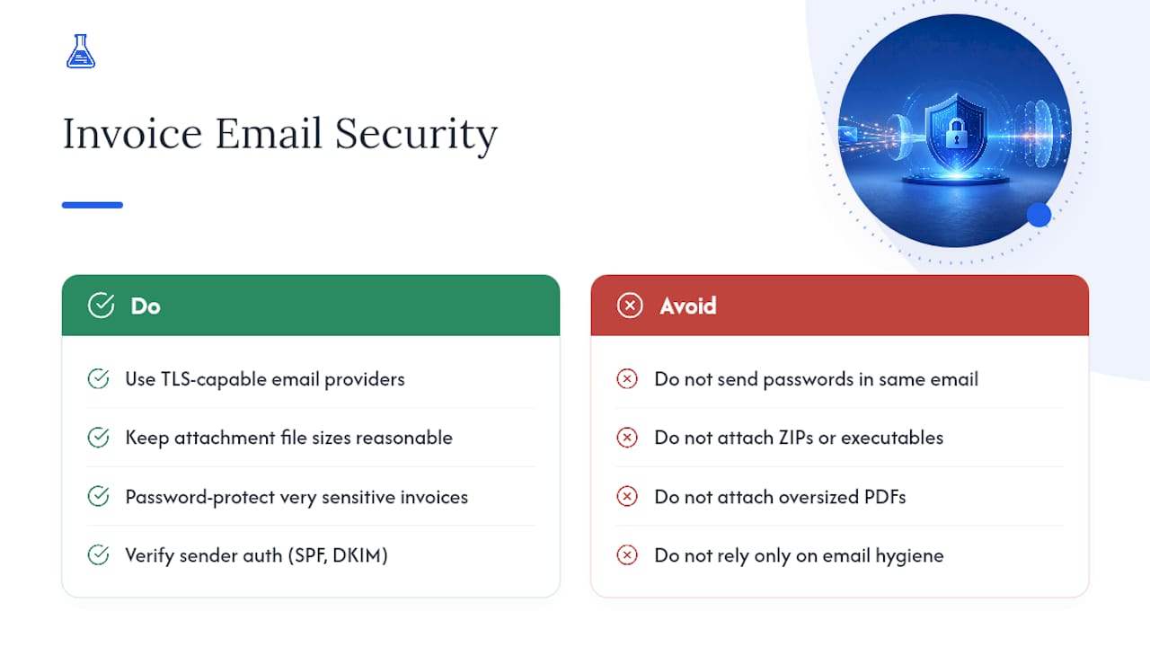 Security and Privacy Practices for Invoice Emails — overview diagram
