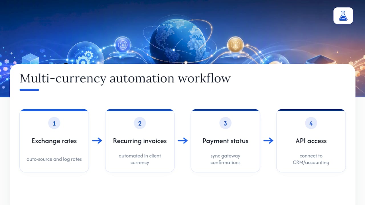 Four automated multi-currency invoicing capabilities