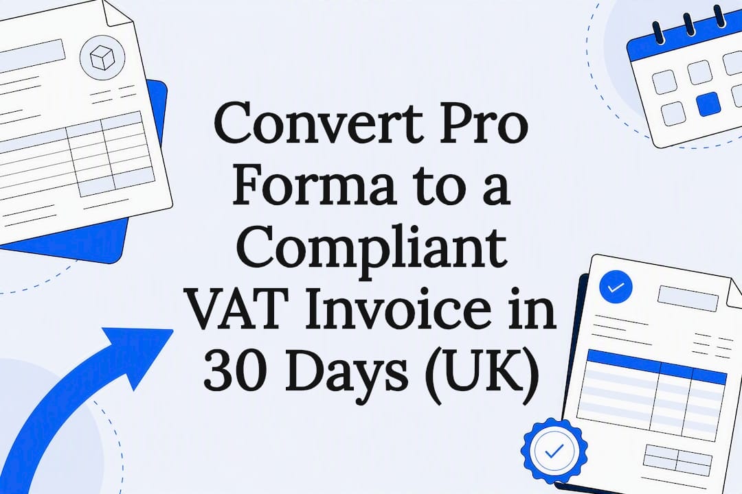 VAT invoice conversion title card