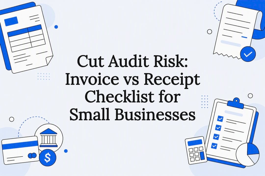 Invoice and receipt audit checklist illustration