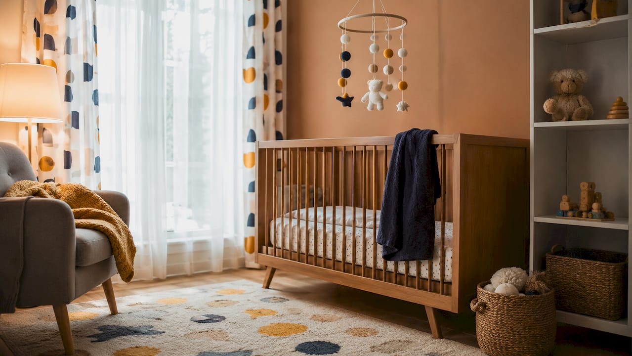 Crib placement in shared sleeping room