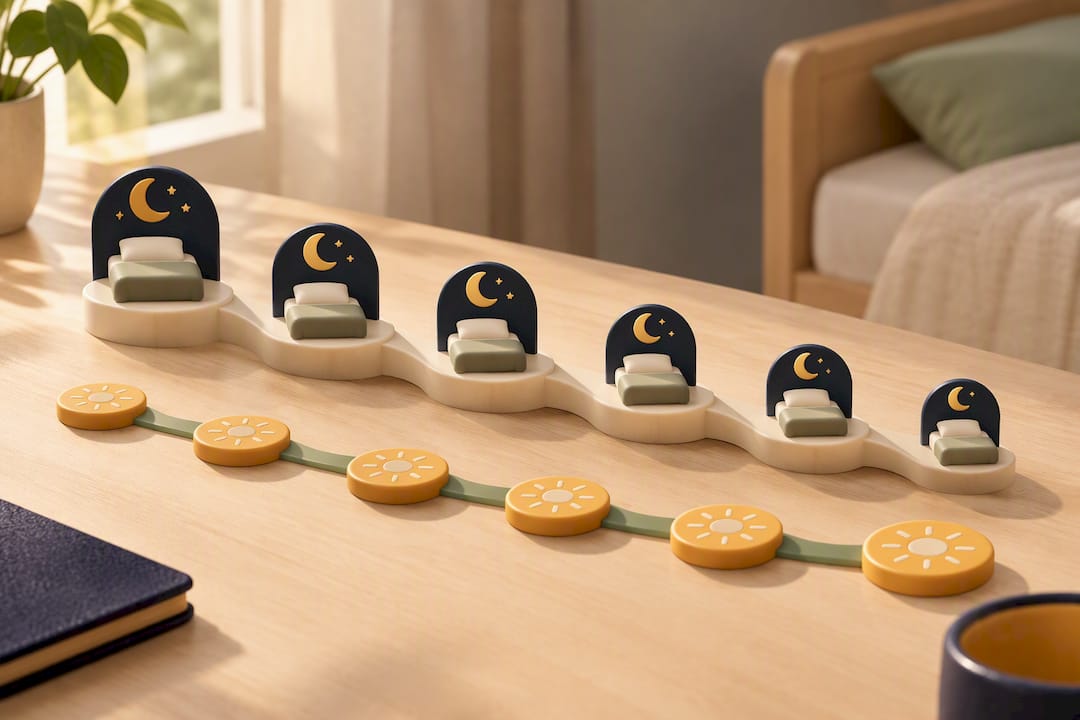 Illustrated gradual night weaning stages