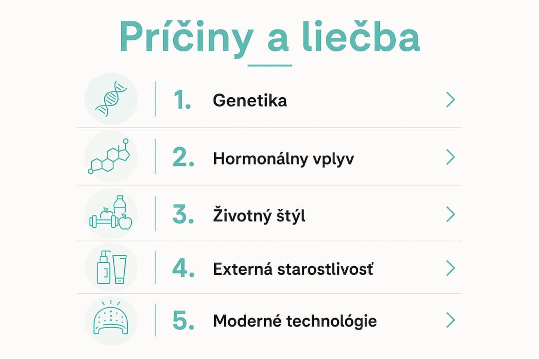Prehľad najčastejších príčin padania vlasov a možnosti ich riešenia v prehľadnej infografike