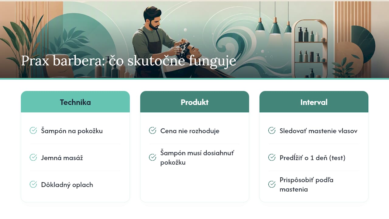Čo o umývaní vlasov hovorí prax z barbershopu — overview diagram