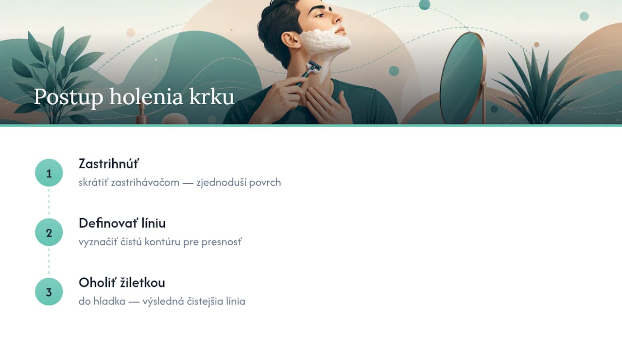 Tri kroky k profesionálnemu oholeniu krku