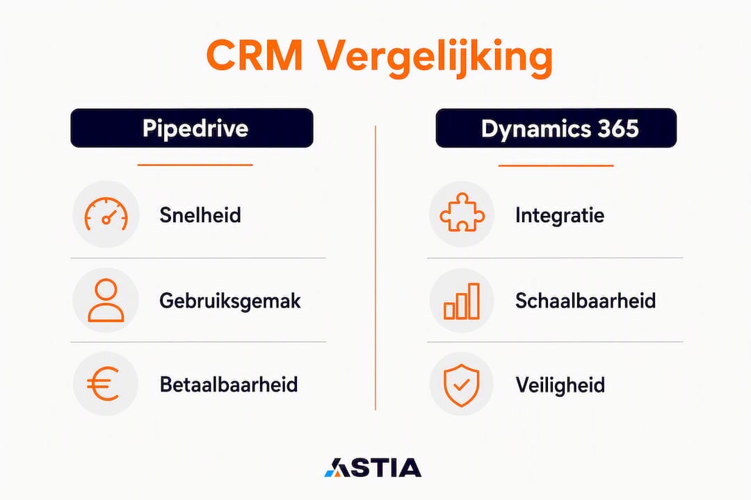 Infographic: een heldere vergelijking tussen Pipedrive en Dynamics 365 CRM