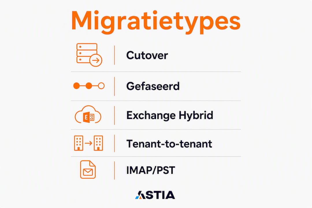 Overzichtelijke infographic: de verschillende migratiemethoden voor Microsoft 365 op een rij
