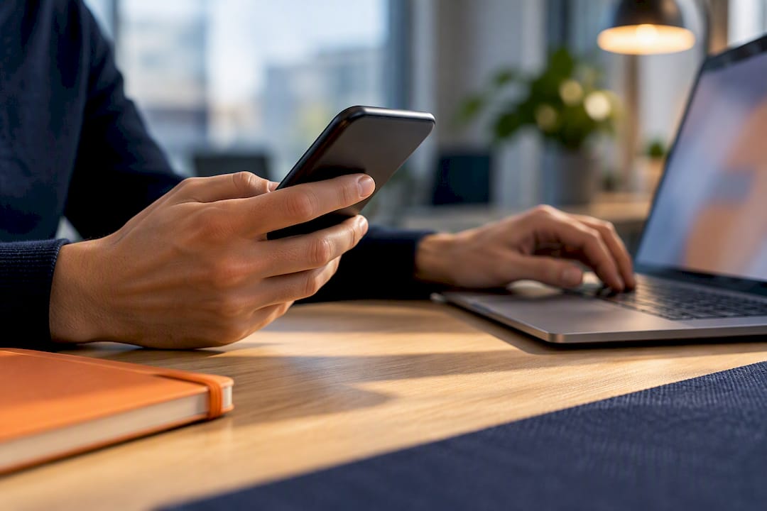 Medewerker gebruikt eigen apparaat naast laptop