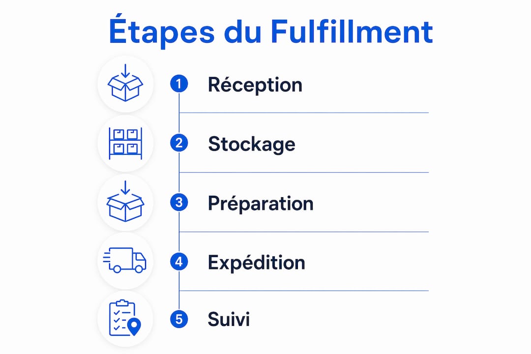 Schéma illustrant le parcours de la gestion des commandes en e-commerce