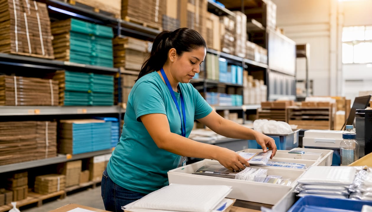 Hands sorting packages with high accuracy
