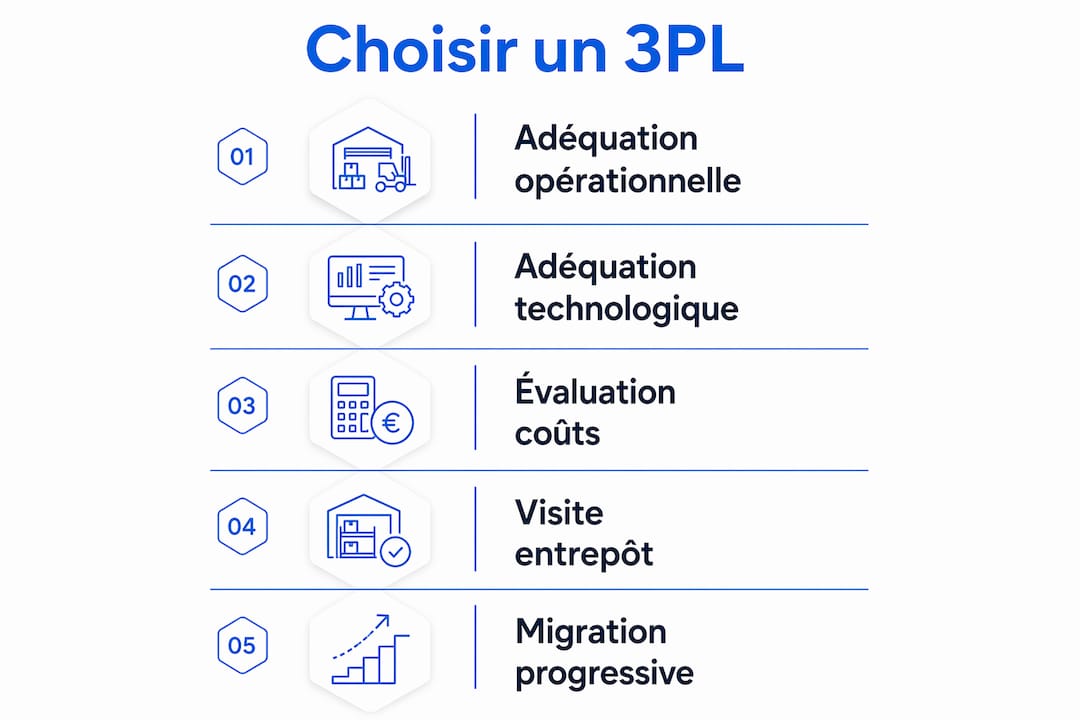 Infographie : les étapes clés pour bien choisir son prestataire logistique