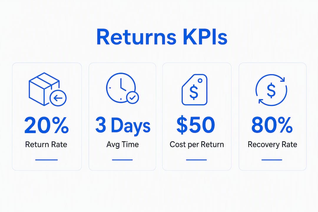 Infographic showing key returns management KPIs